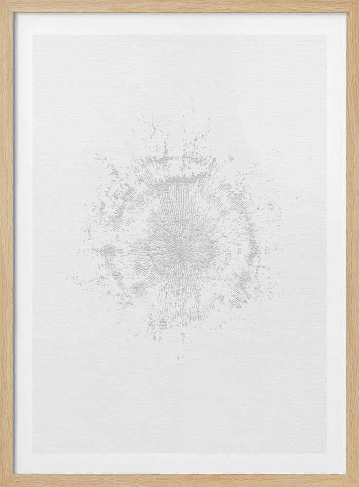 Kreisförmiges Muster auf weißer Leinwand | Poster