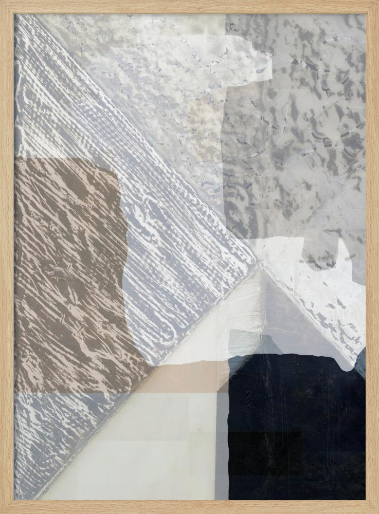 Fragmentierte Form in Weiß | Poster