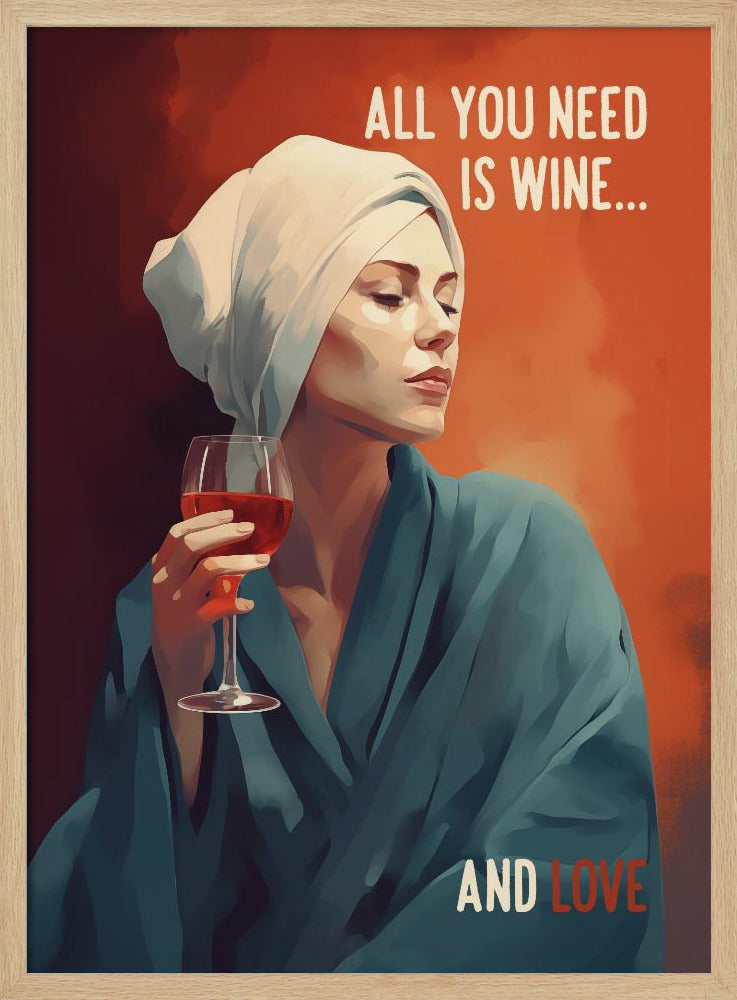 Alles, was Sie brauchen, ist Wein | Poster