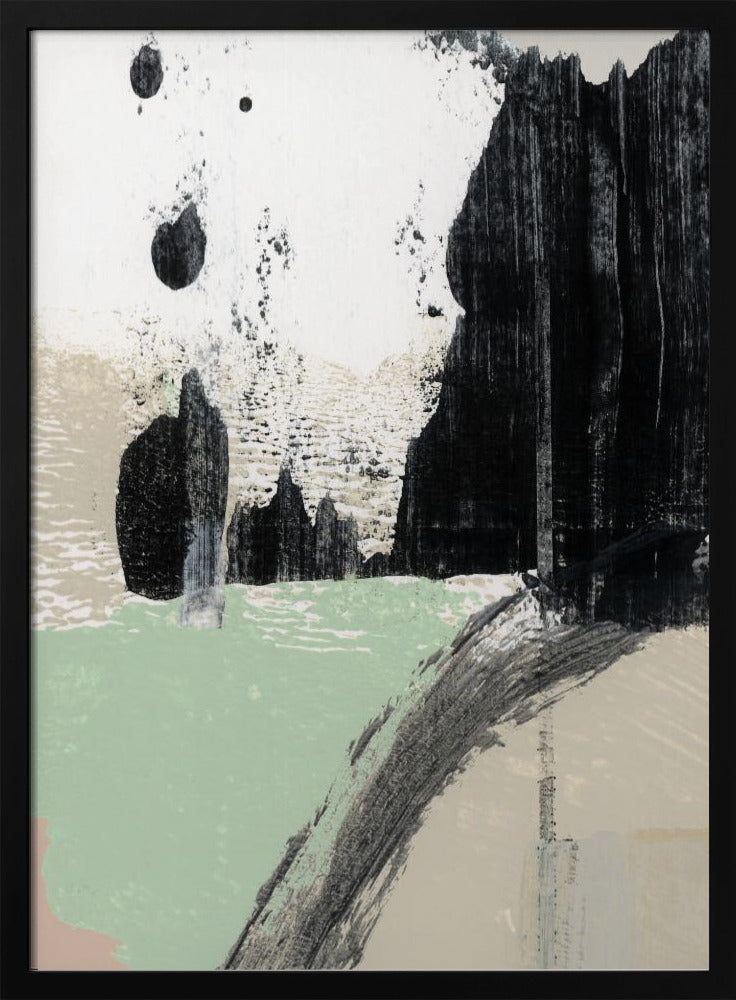 Dynamische Pinselstriche und monochrome Kontraste | Poster
