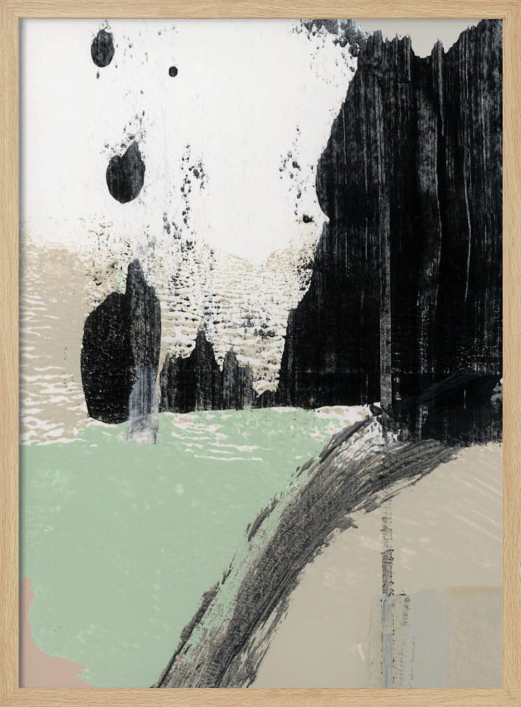 Dynamische Pinselstriche und monochrome Kontraste | Poster