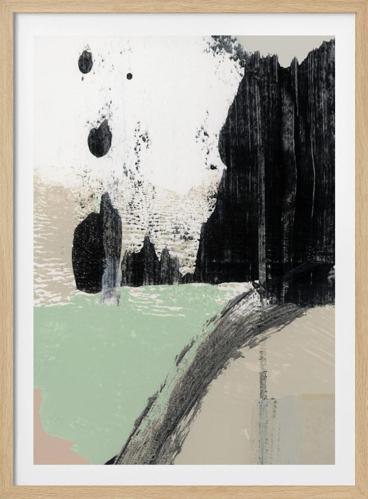 Dynamische Pinselstriche und monochrome Kontraste | Poster