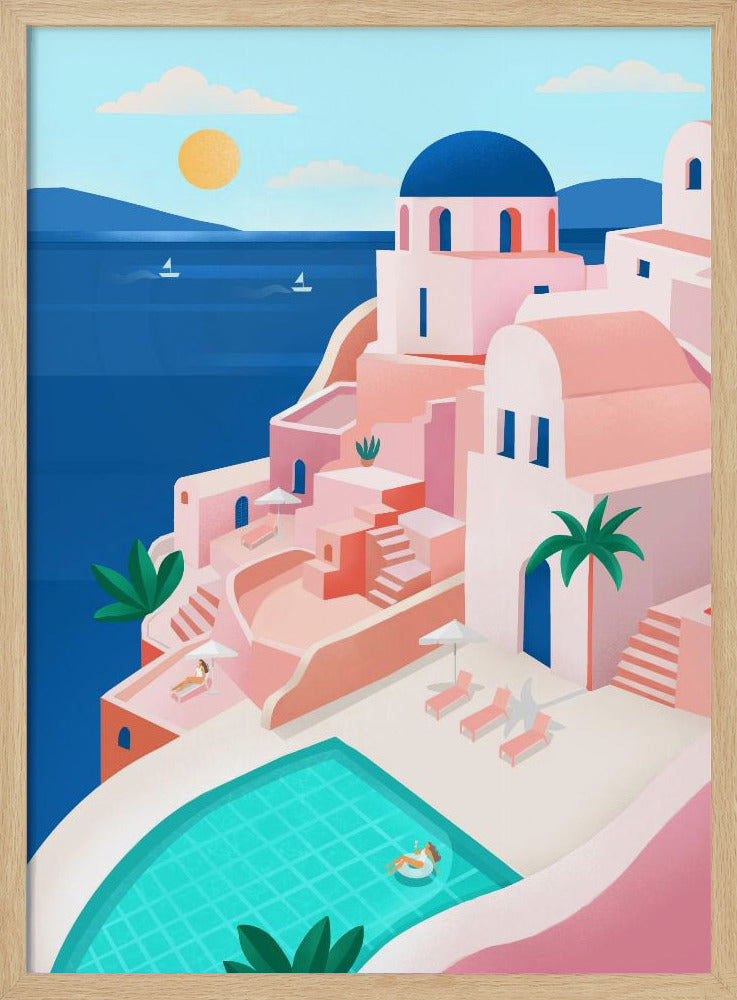 Ruhige mediterrane Küstenszene | Poster