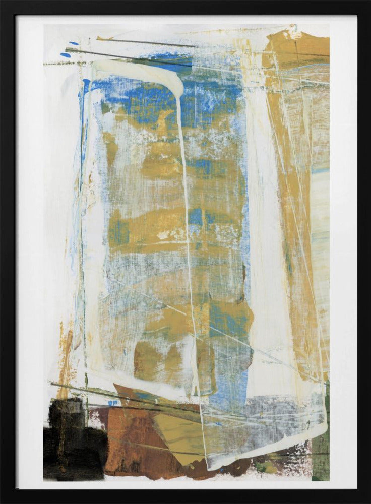 Erdtöne und leuchtendes Blau | Poster
