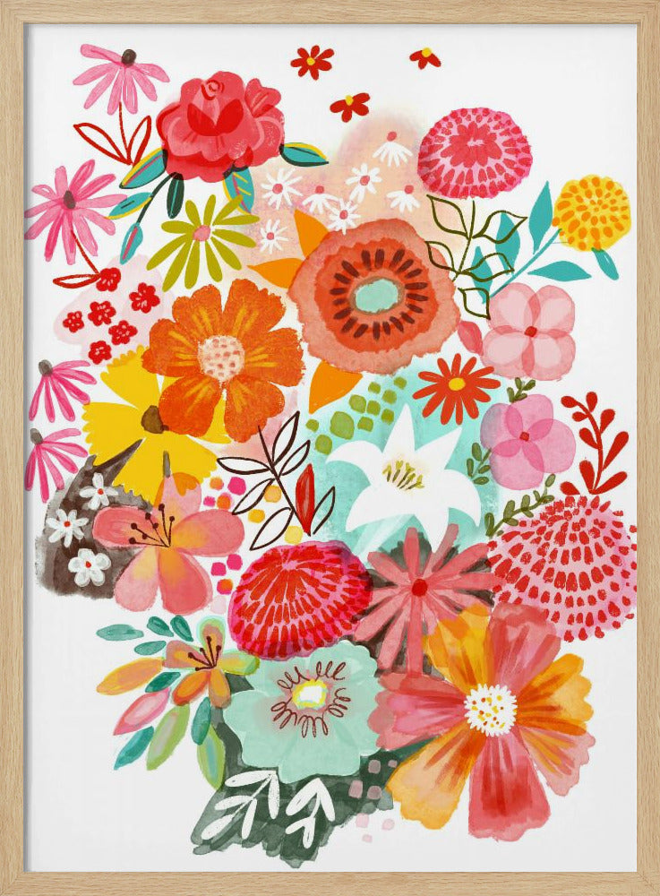 Sommergarten in voller Blüte | Poster