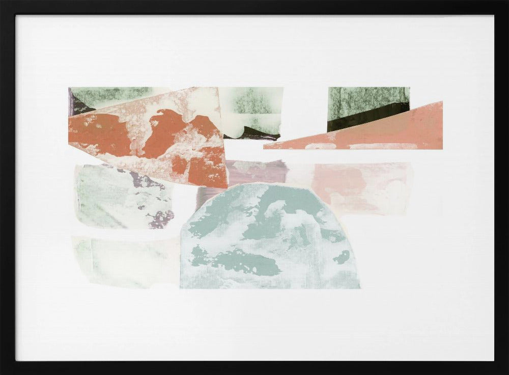 Abstrakte Collage mit geometrischen Formen | Poster