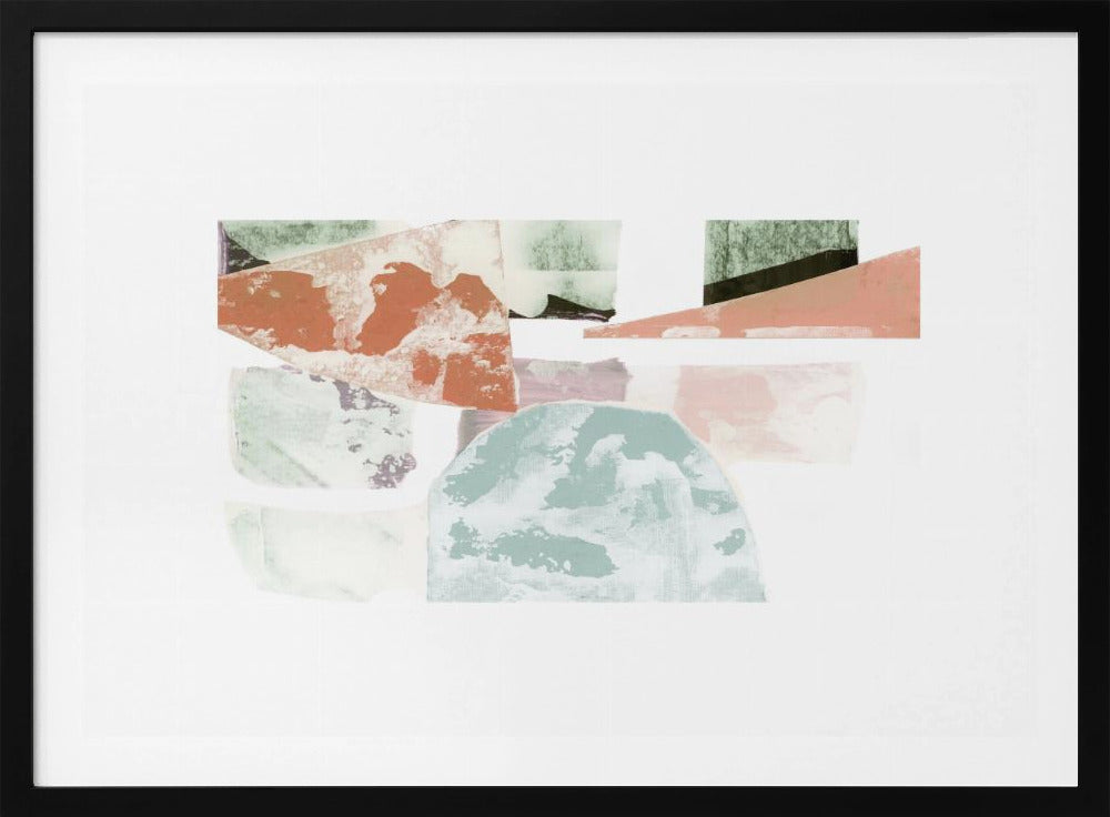 Abstrakte Collage mit geometrischen Formen | Poster