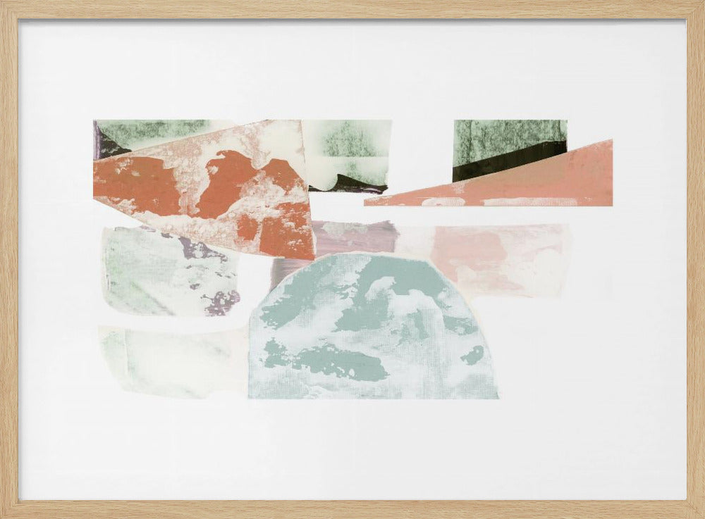 Abstrakte Collage mit geometrischen Formen | Poster