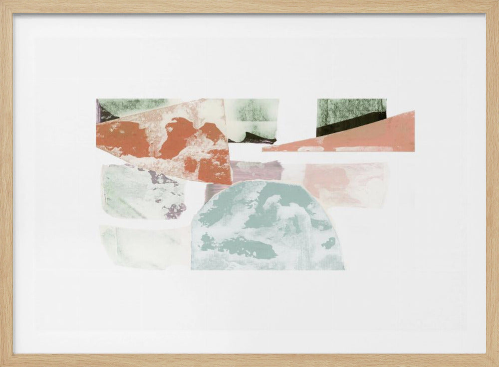 Abstrakte Collage mit geometrischen Formen | Poster