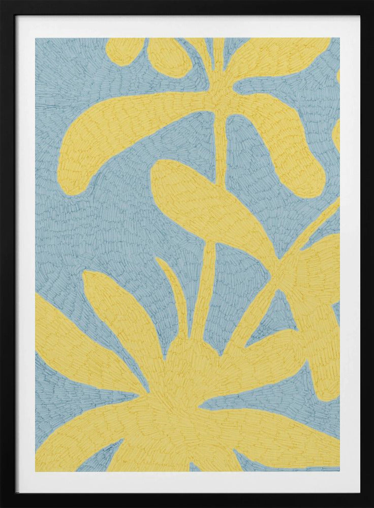 Goldene Blütenblätter blühen | Poster
