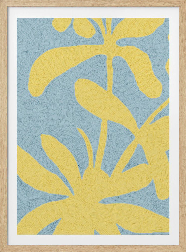 Goldene Blütenblätter blühen | Poster