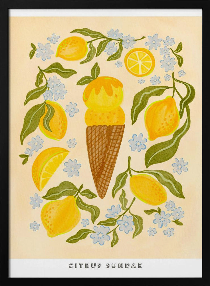 Zitrus-Eisbecher | Poster