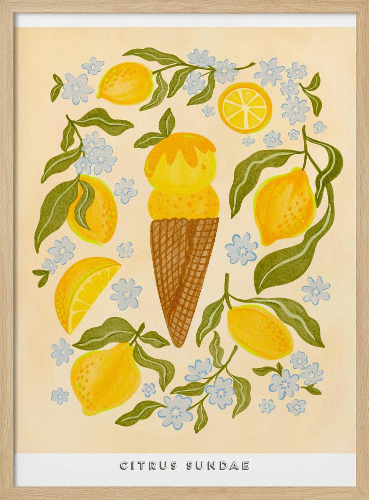 Zitrus-Eisbecher | Poster