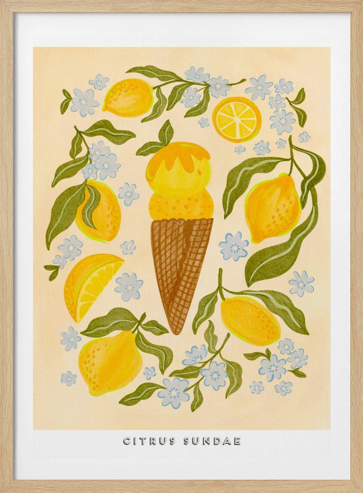 Zitrus-Eisbecher | Poster