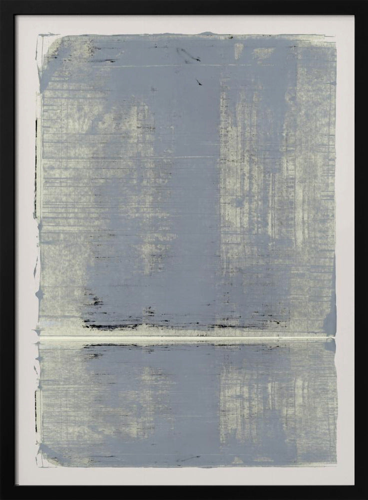 Minimalistisches graues Abstrakt mit horizontaler Linie | Poster