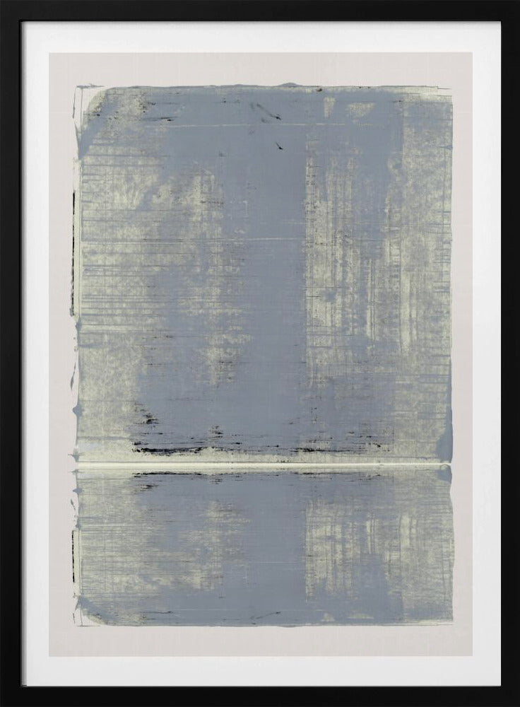 Minimalistisches graues Abstrakt mit horizontaler Linie | Poster