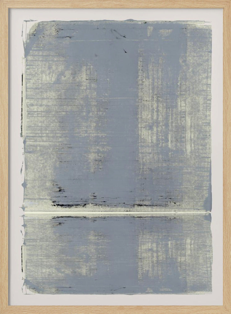 Minimalistisches graues Abstrakt mit horizontaler Linie | Poster