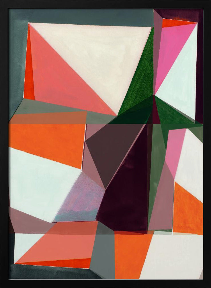 Geometrisches Abstrakt in leuchtenden Farbtönen | Poster