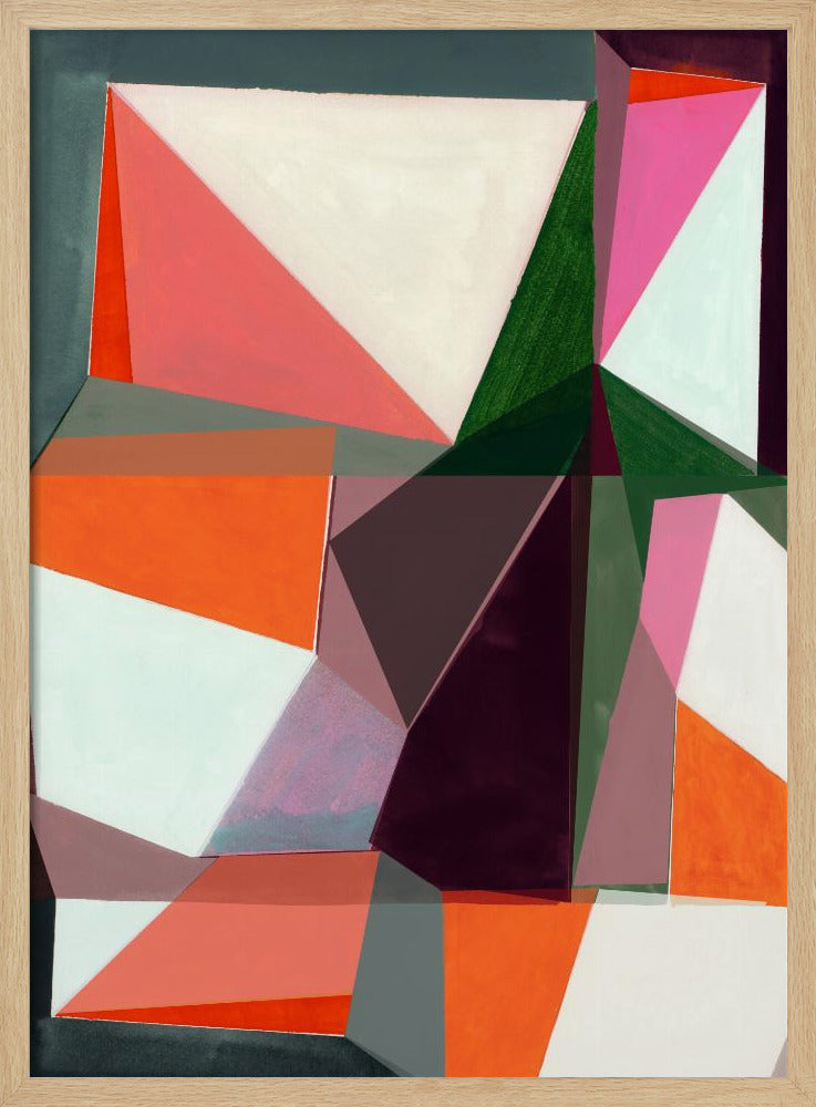 Geometrisches Abstrakt in leuchtenden Farbtönen | Poster