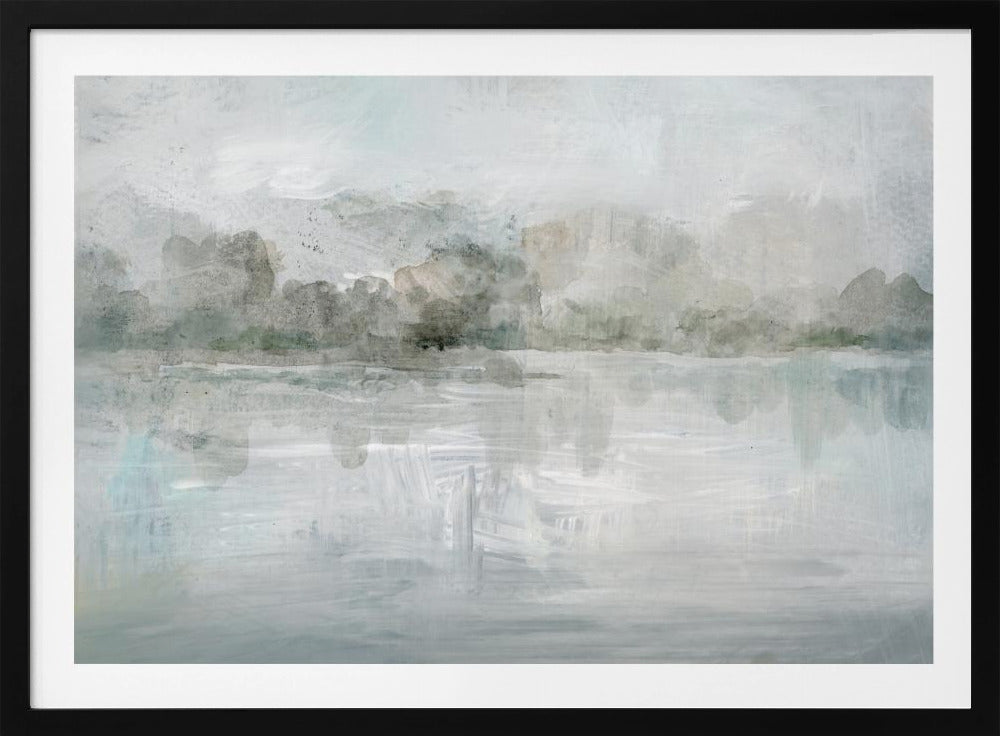 Ein ruhiger, nebliger See | Poster