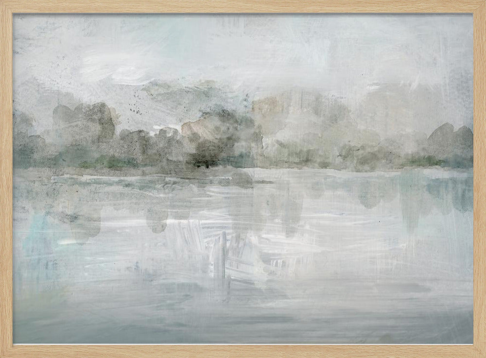 Ein ruhiger, nebliger See | Poster