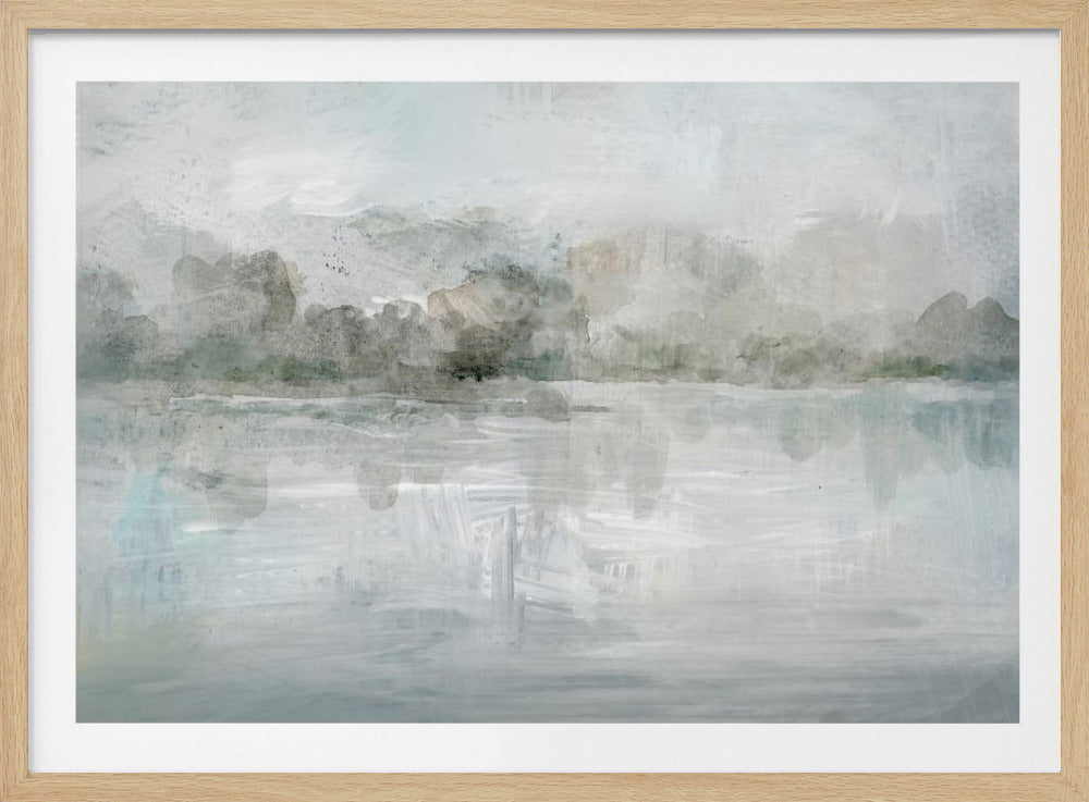 Ein ruhiger, nebliger See | Poster