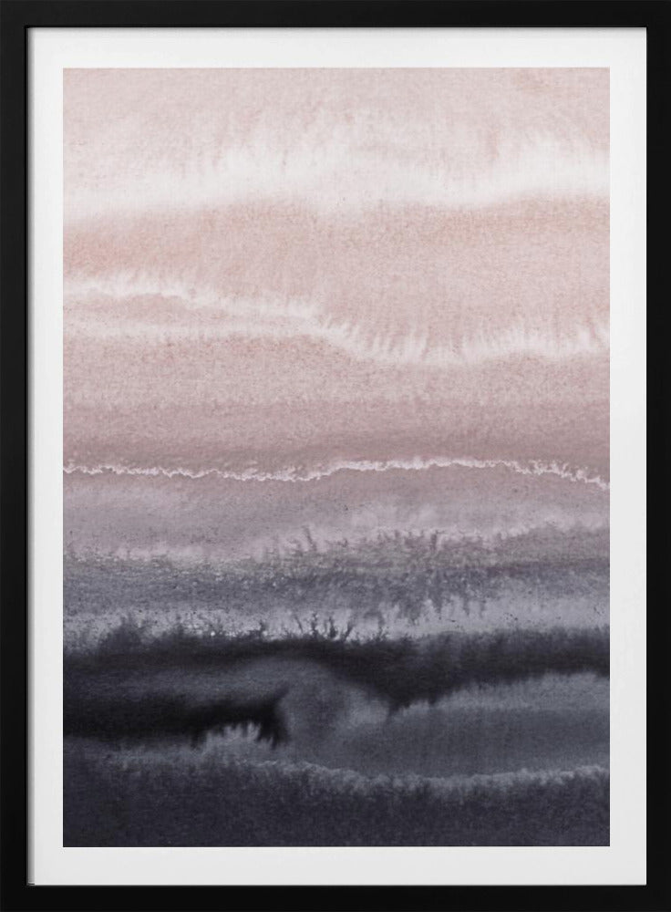 Innerhalb der Gezeiten Schwarzer Sandstrand | Poster