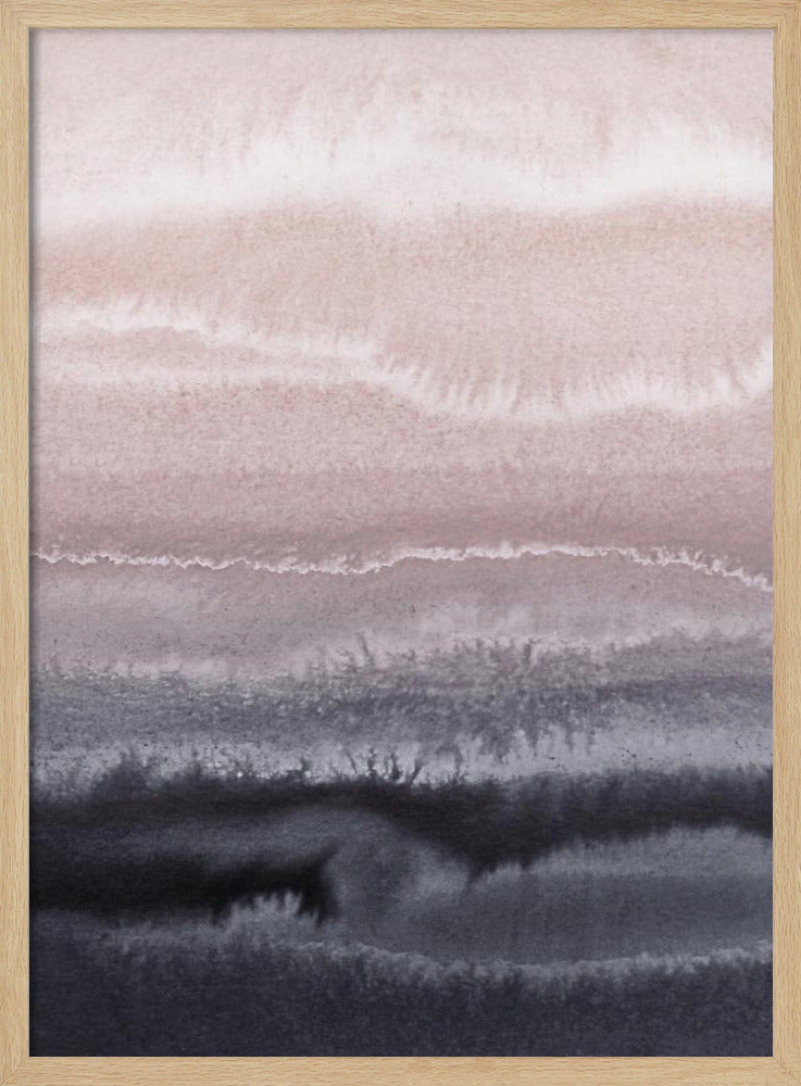 Innerhalb der Gezeiten Schwarzer Sandstrand | Poster