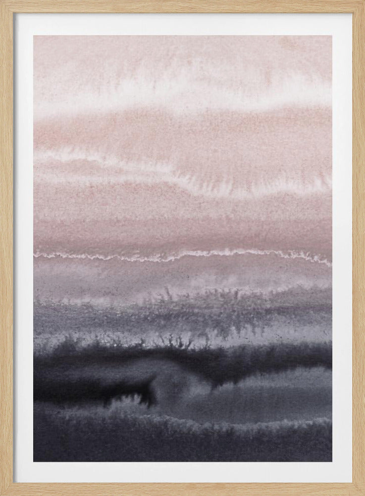 Innerhalb der Gezeiten Schwarzer Sandstrand | Poster