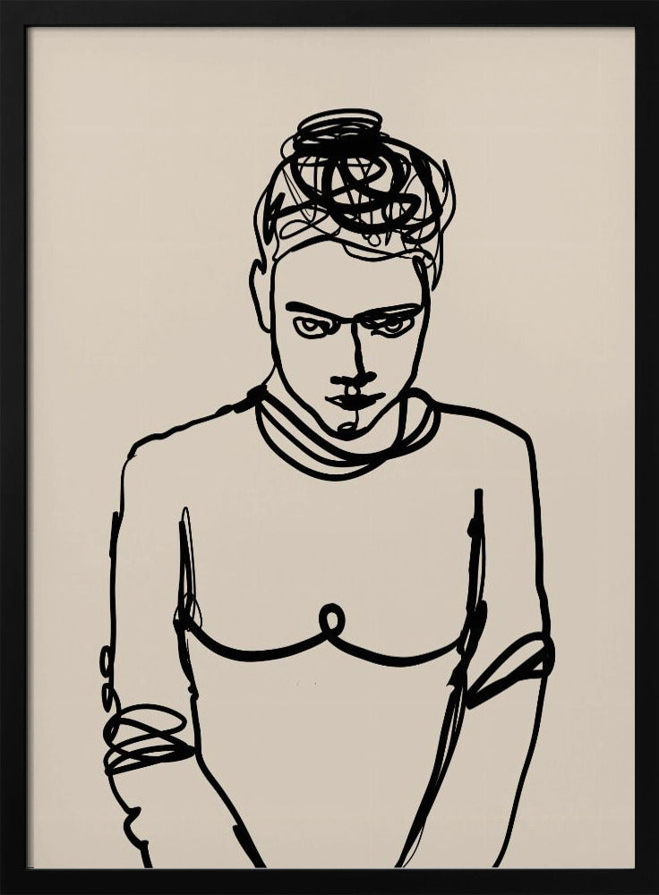 Strichzeichnung Dame | Poster