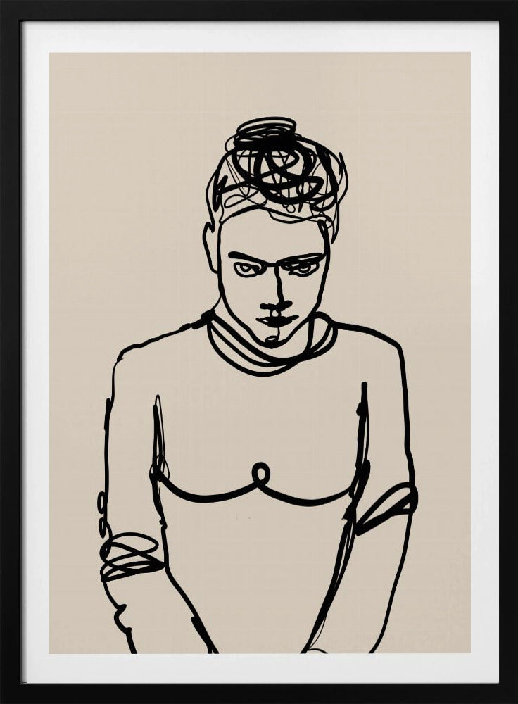 Strichzeichnung Dame | Poster
