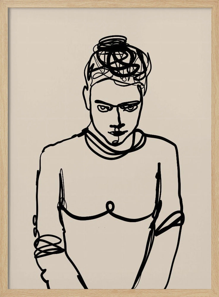 Strichzeichnung Dame | Poster