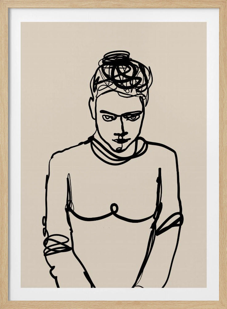 Strichzeichnung Dame | Poster