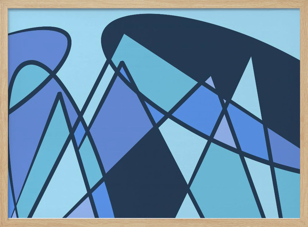 Blaues abstraktes Poster