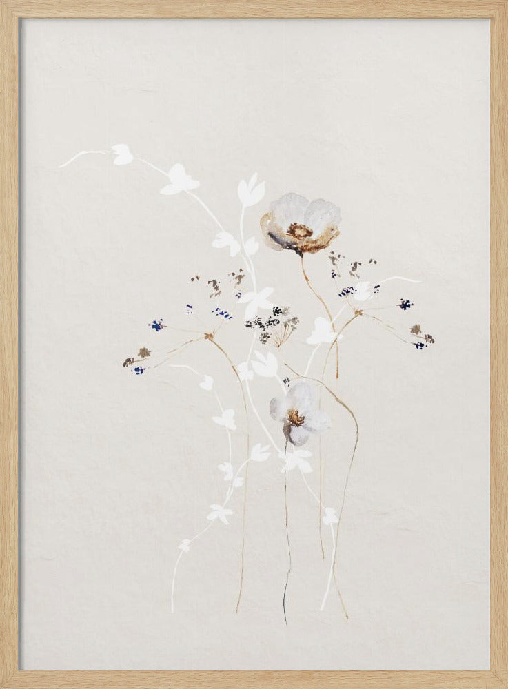 Ätherische Blumen mit subtilen Farbtönen | Poster
