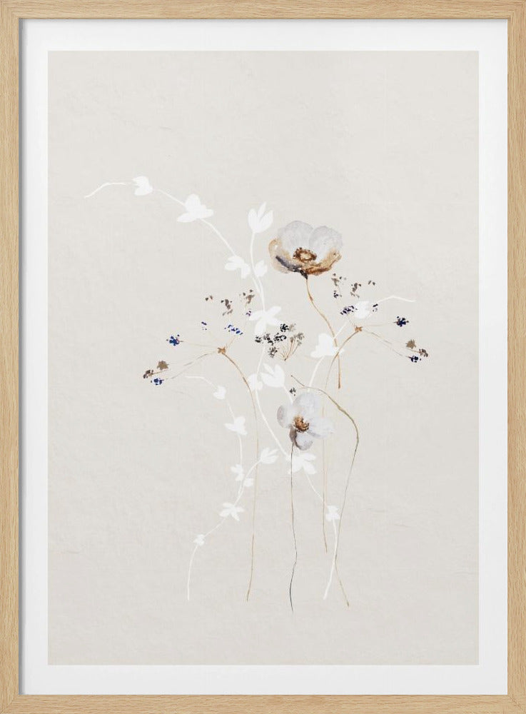 Ätherische Blumen mit subtilen Farbtönen | Poster