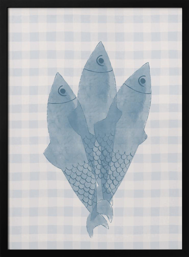 Drei blaue Fische | Poster
