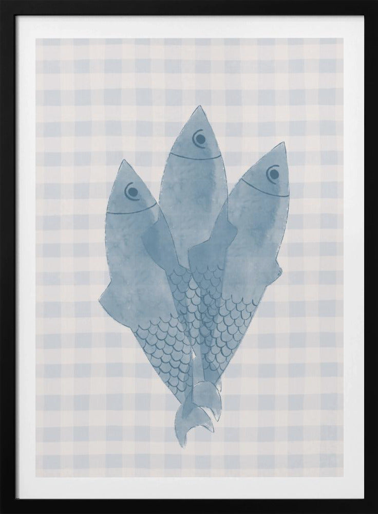 Drei blaue Fische | Poster