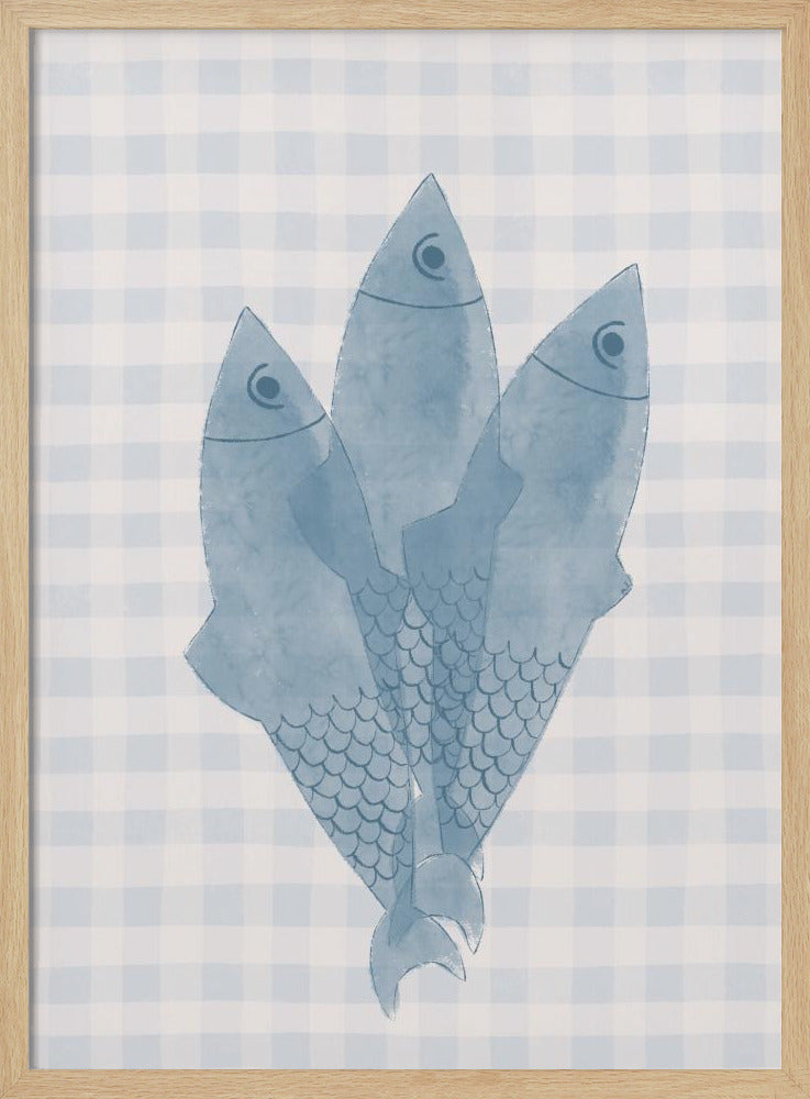 Drei blaue Fische | Poster