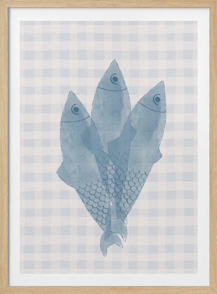 Drei blaue Fische | Poster