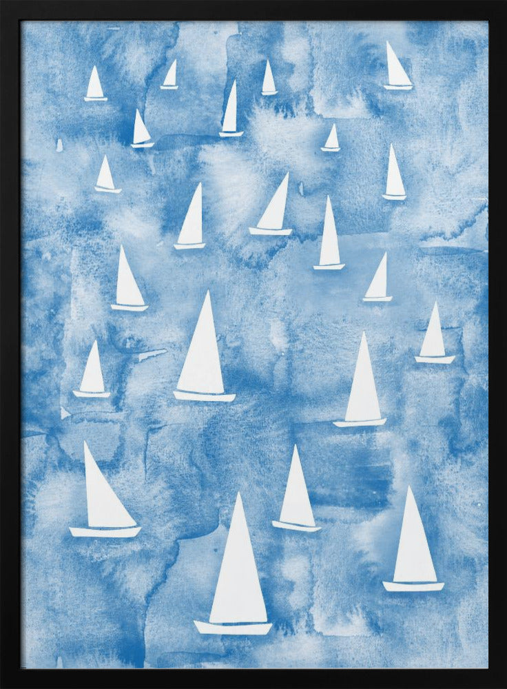 Weiße Segelboote | Poster