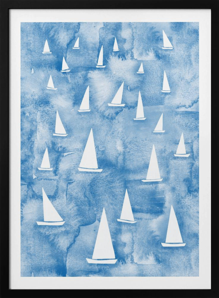 Weiße Segelboote | Poster