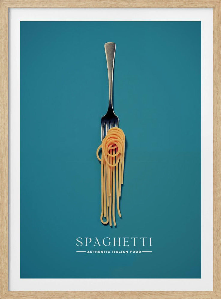Eine Gabel in Spaghetti eingewickelt | Poster