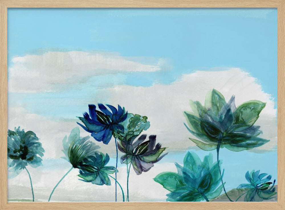 Azurblauer Blütenhorizont | Poster