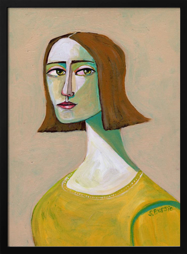 Brünette Dame mit dem Look | Poster