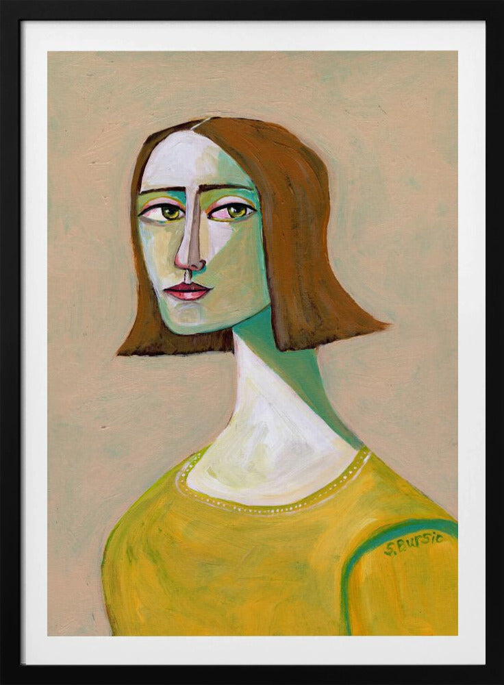 Brünette Dame mit dem Look | Poster