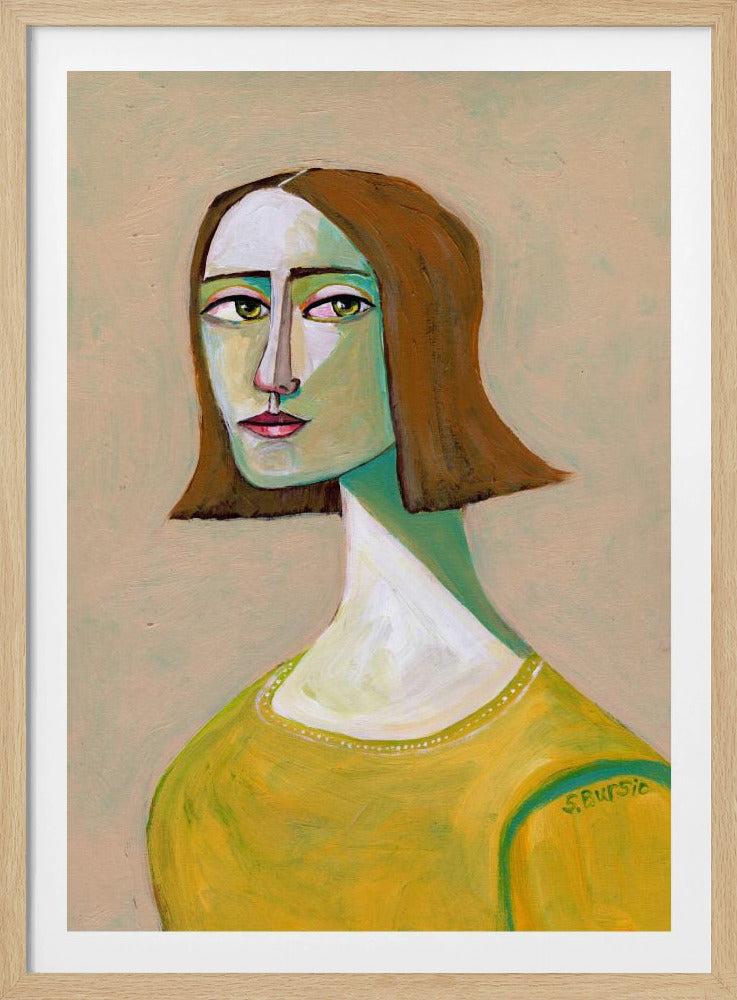Brünette Dame mit dem Look | Poster