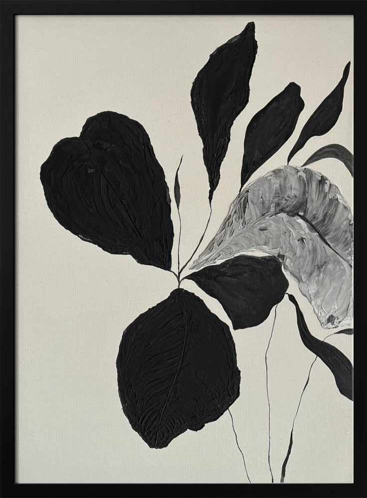 Monochrome Blätter | Poster
