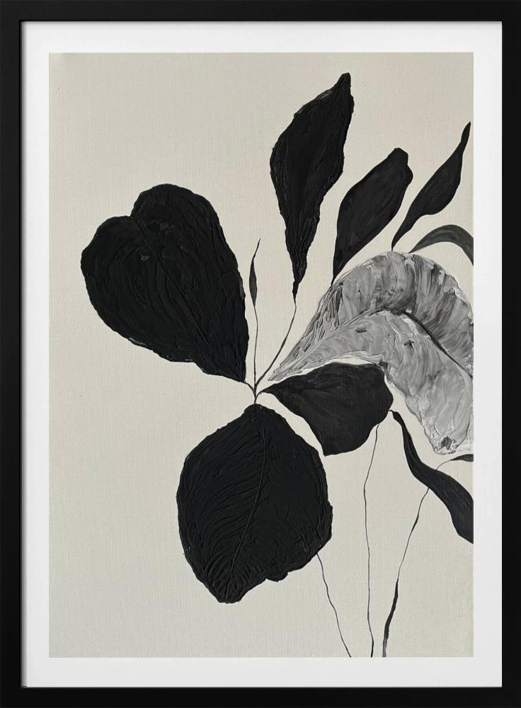 Monochrome Blätter | Poster
