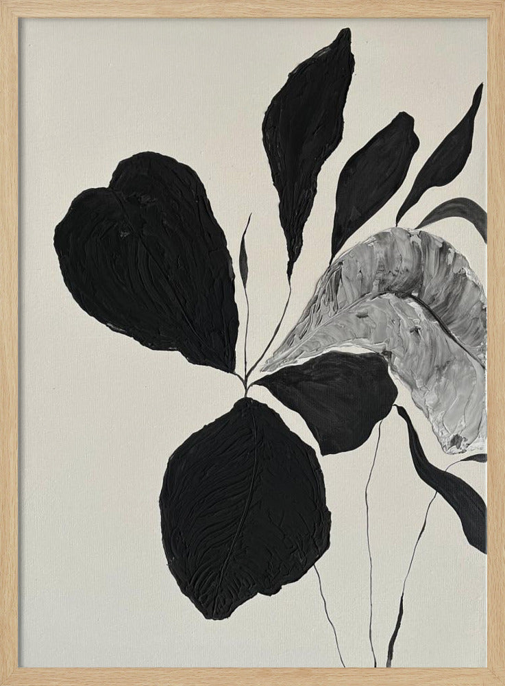 Monochrome Blätter | Poster